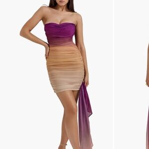 Sofie Strapless Side Drape Dress